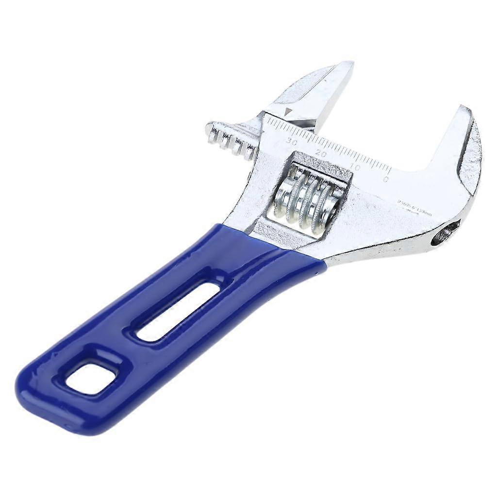 6/8 inch adjustable wrench with wide jaw, Cr V construction wrench for mechanics and DIYers, short handle, 15.2 cm