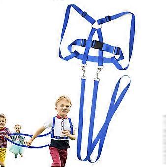 Children's Horse Harness Toy Role Play Set with Lead Rope, Adjustable Chest Strap, Blue