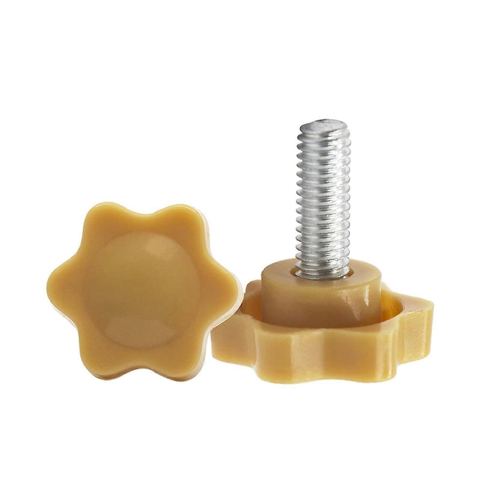 Knurled Knobs Thumb Screws Star-Shaped Plastic Head Threaded Knurled Screw Button Locking M4 M5 M6 M8 M10 White 5 Pcs