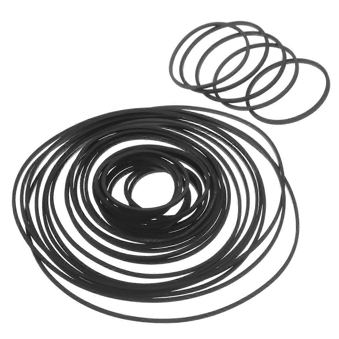 90 Pieces Rubber Drive Belts for Cassette Player, Durable Replacement for CD/DVD Players, Universal Repair Kit