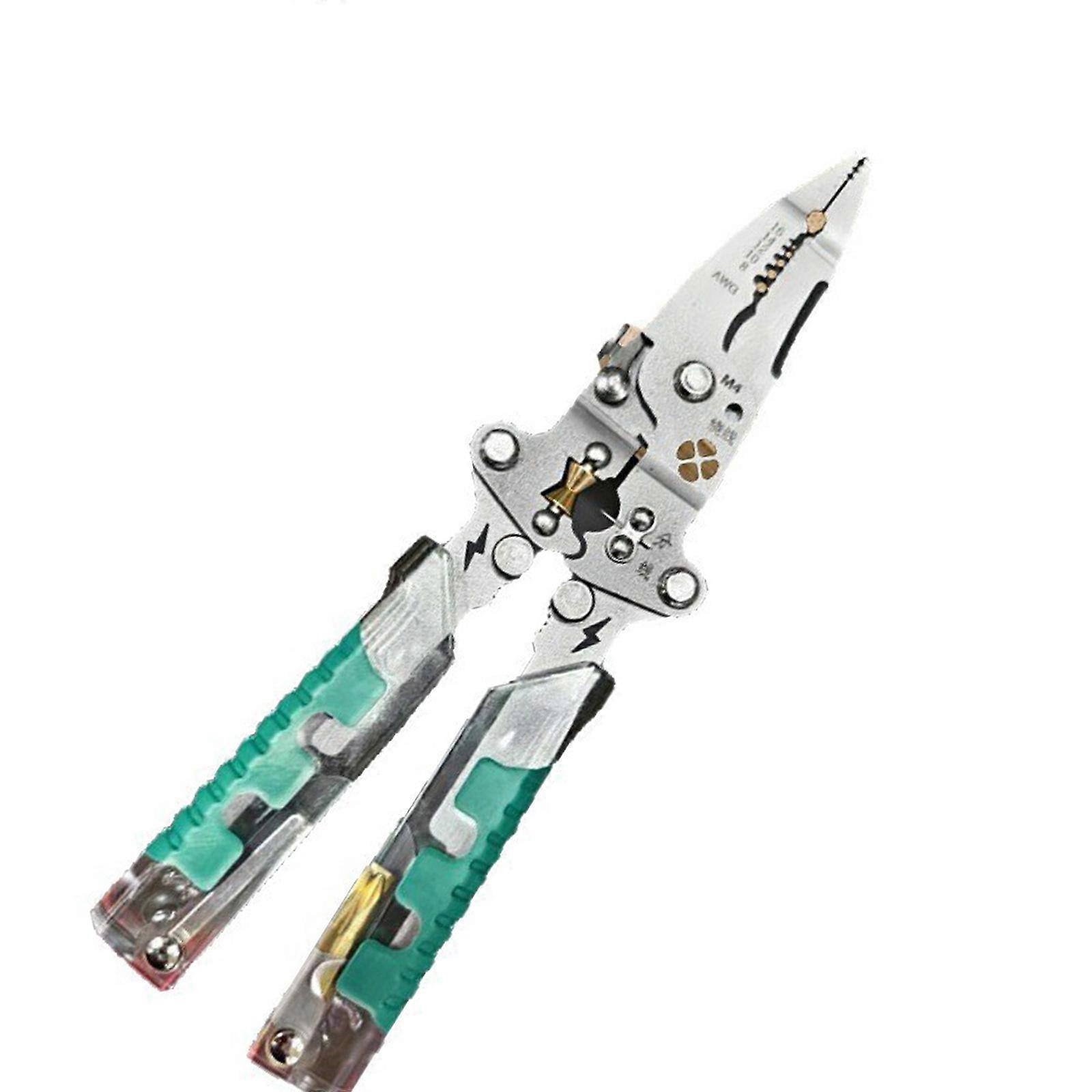 Foldable Wire Stripper Wire Splicer Cable Stripper Multipurpose Wire Stripping Tool Electrical Wire Plier Wire Stripper Multicolor