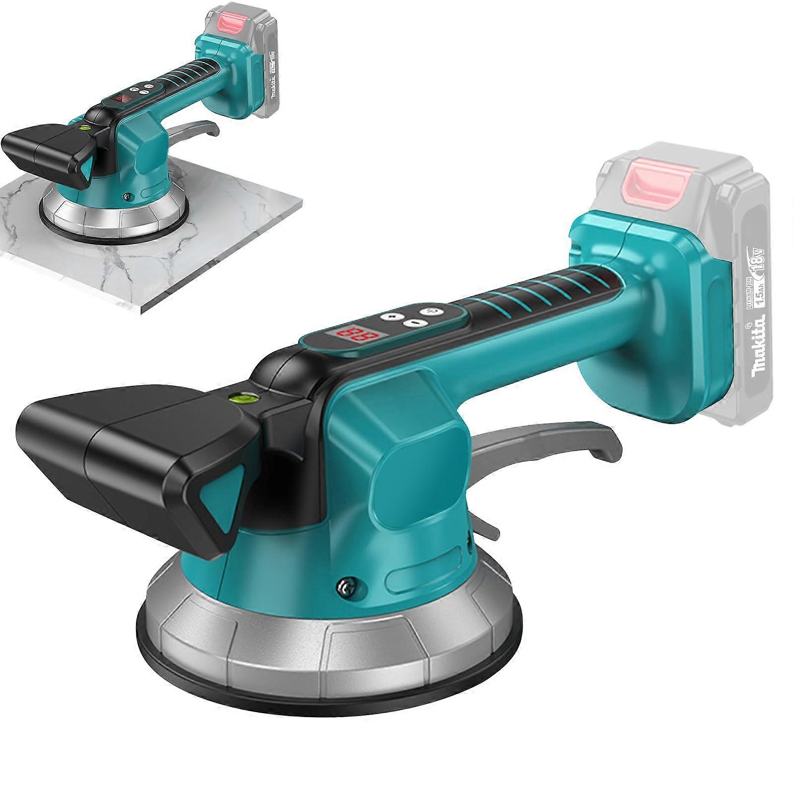 Tile Vibrator Compatible with Makita 18V Battery, 10 Gears, 14.5 cm Suction Cup