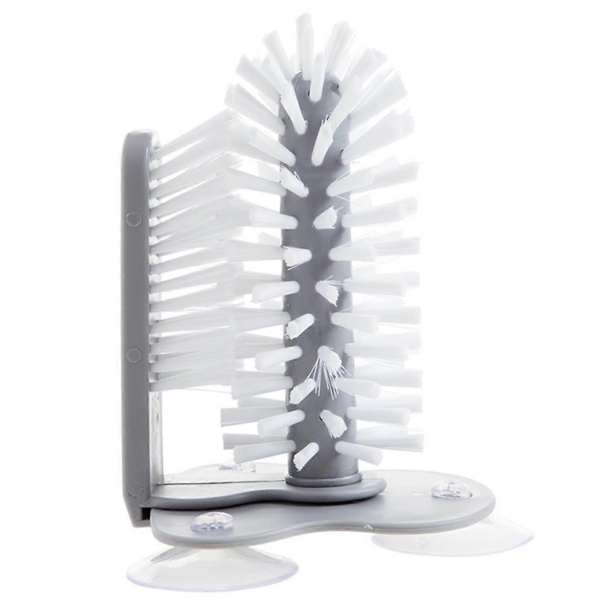 1 Piece Detachable Cup Brush for Glass 360° Rotation PPPVC Material EasytoClean Cup Dark Gray