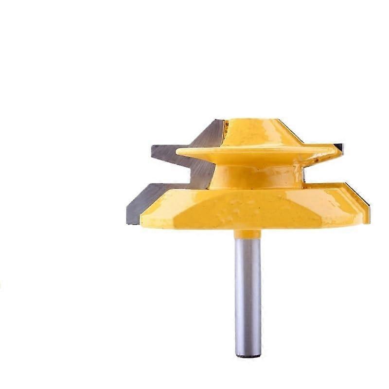 1PC 8mm Shank Industrial Quality Medium Lock Bevel Router Bit With 45Degree 25.4MM Bearing Woodworking Cutter