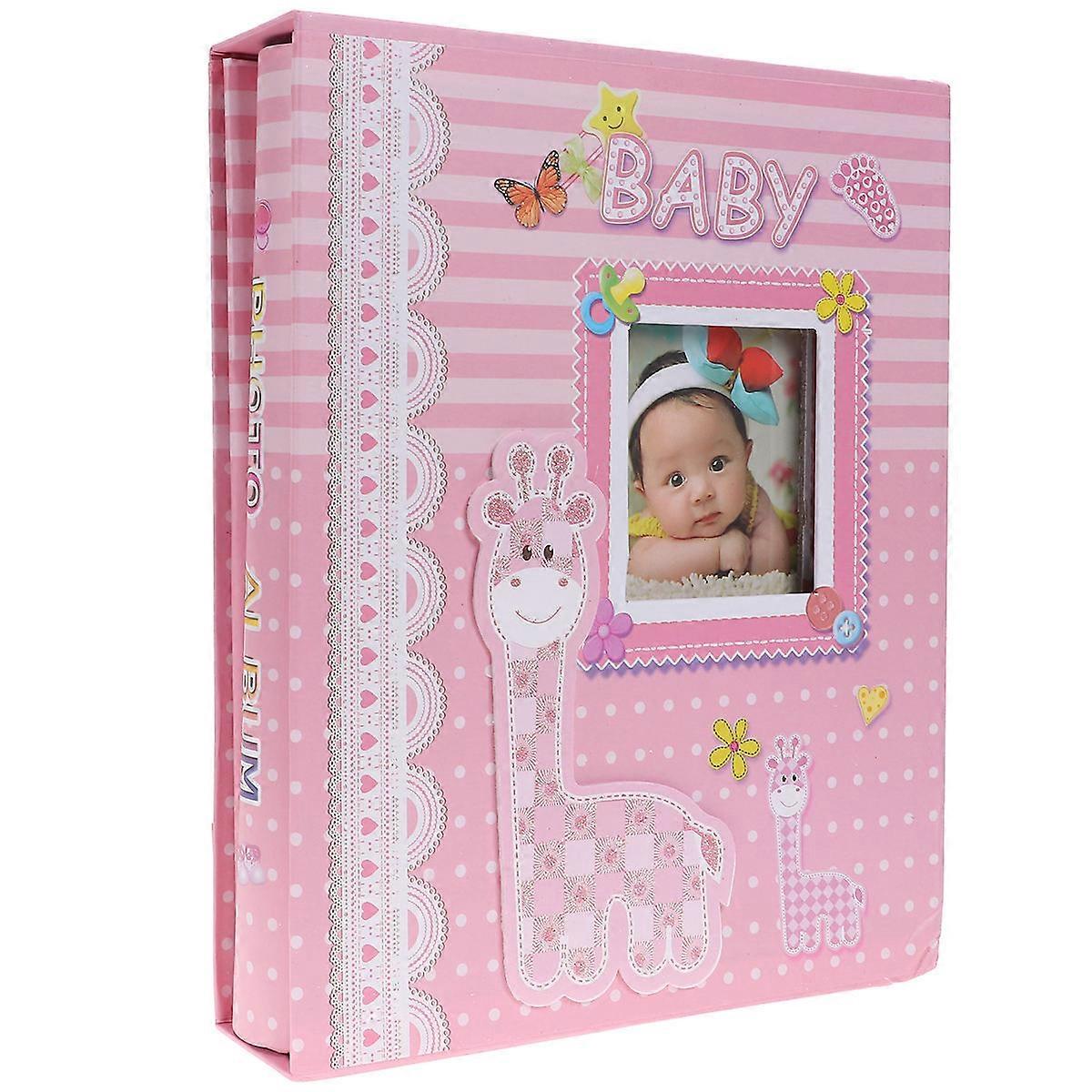 Livre photo commémoratif Bébé croissance record rose 6 pouces Simple Design Photo Storage 1Set
