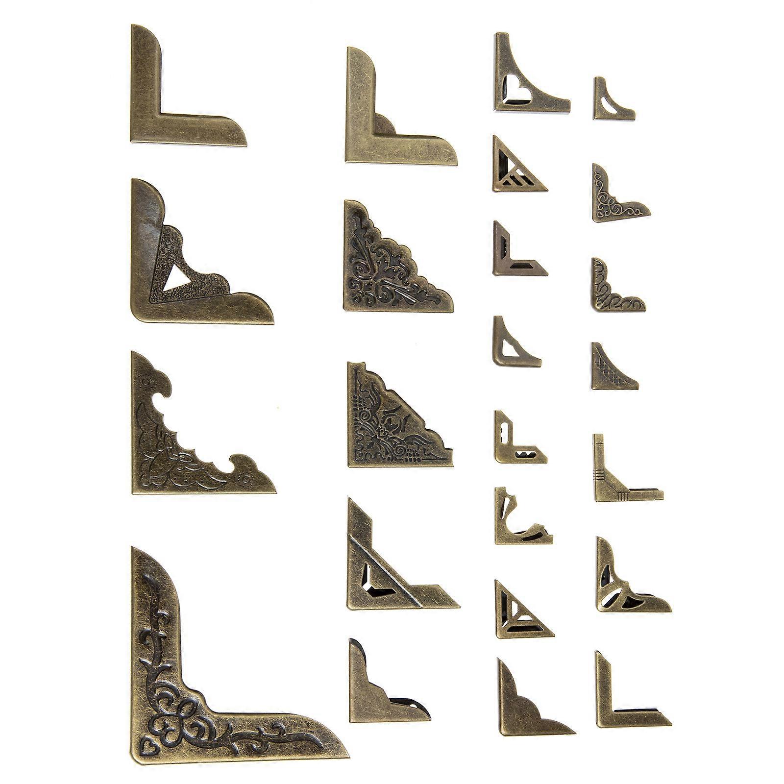 Notebook Corner Protectors Iron DIY Photo Album Guards Book 4x4cm Bronze Corner Protection 96Pcs