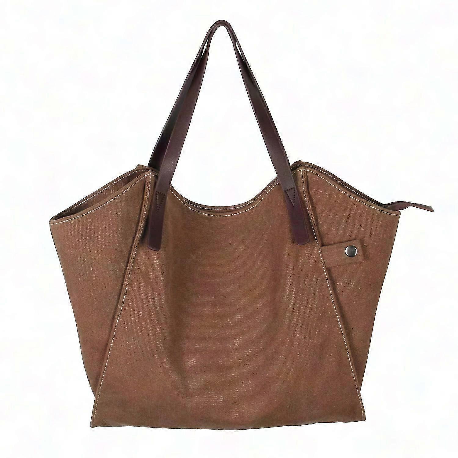 Women's Canvas Shoulder Bag Casual Hobo Shopper Tote for Work School