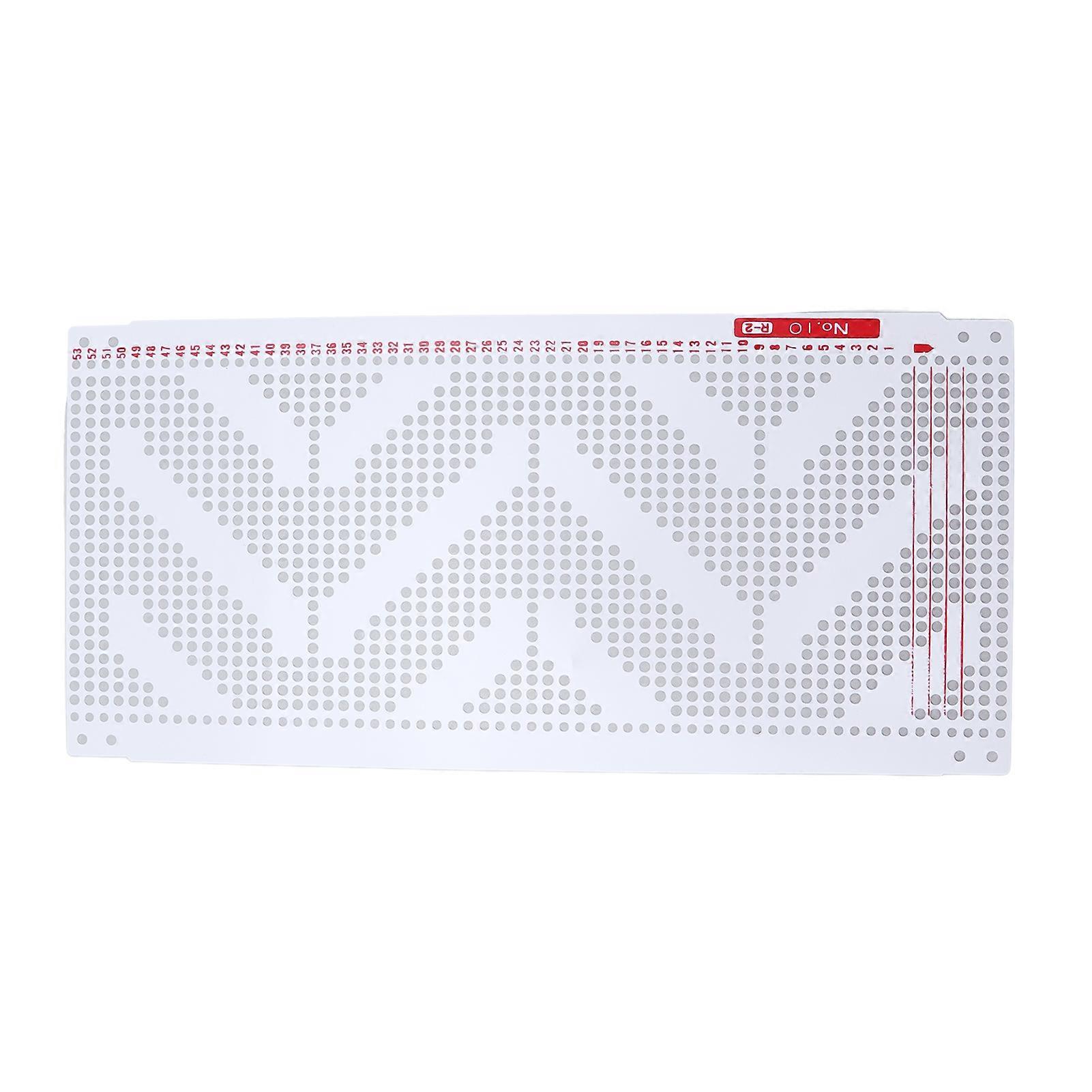 10pcs Punch Cards Plastic White Soft Durable Professional Hole Punched Index Cards for Household Knitting Machine