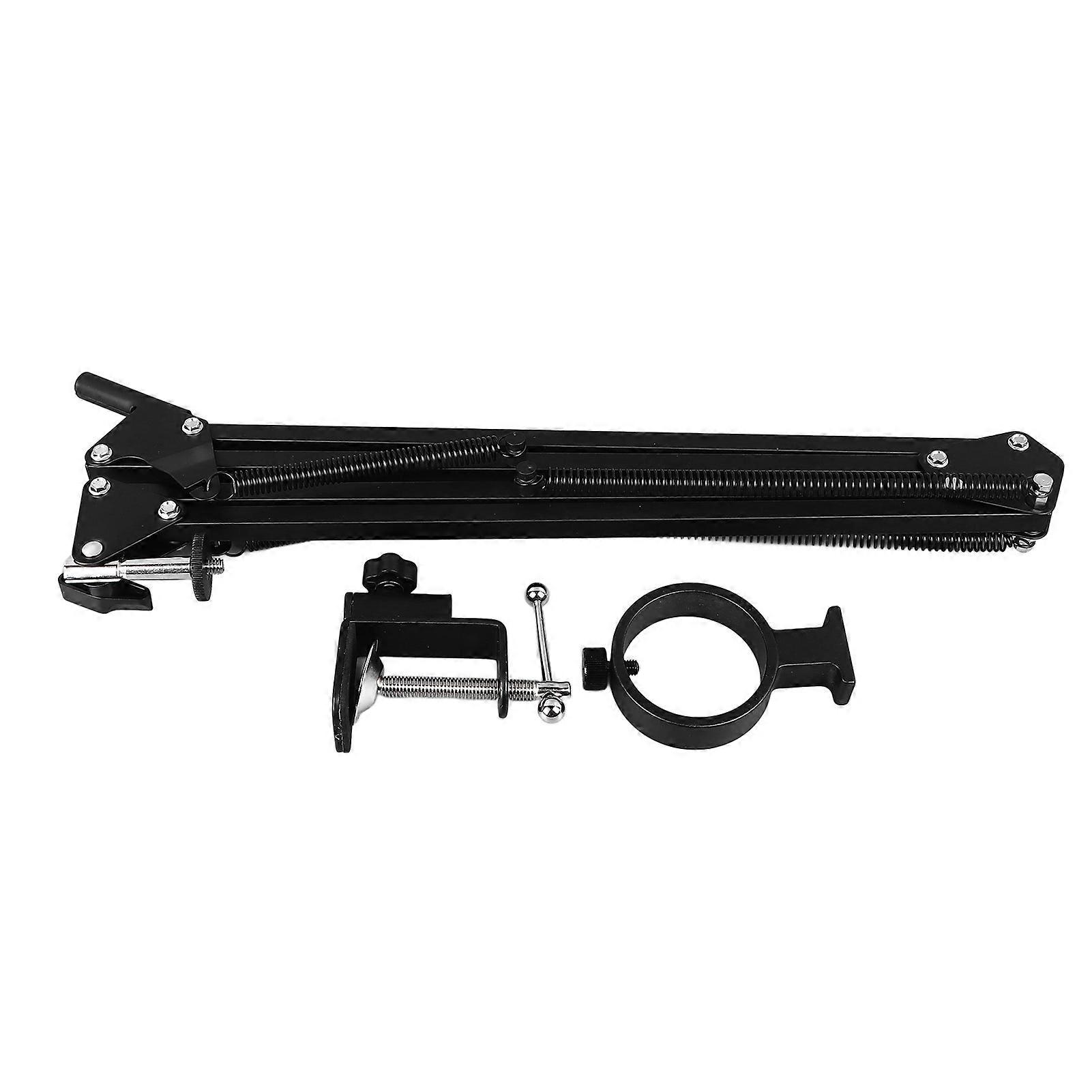 Monocular Microscope Flexible Stand 360 Degree Adjustable Arm and 42mm Lens Ring Set Industrial Camera Foldable Bracket