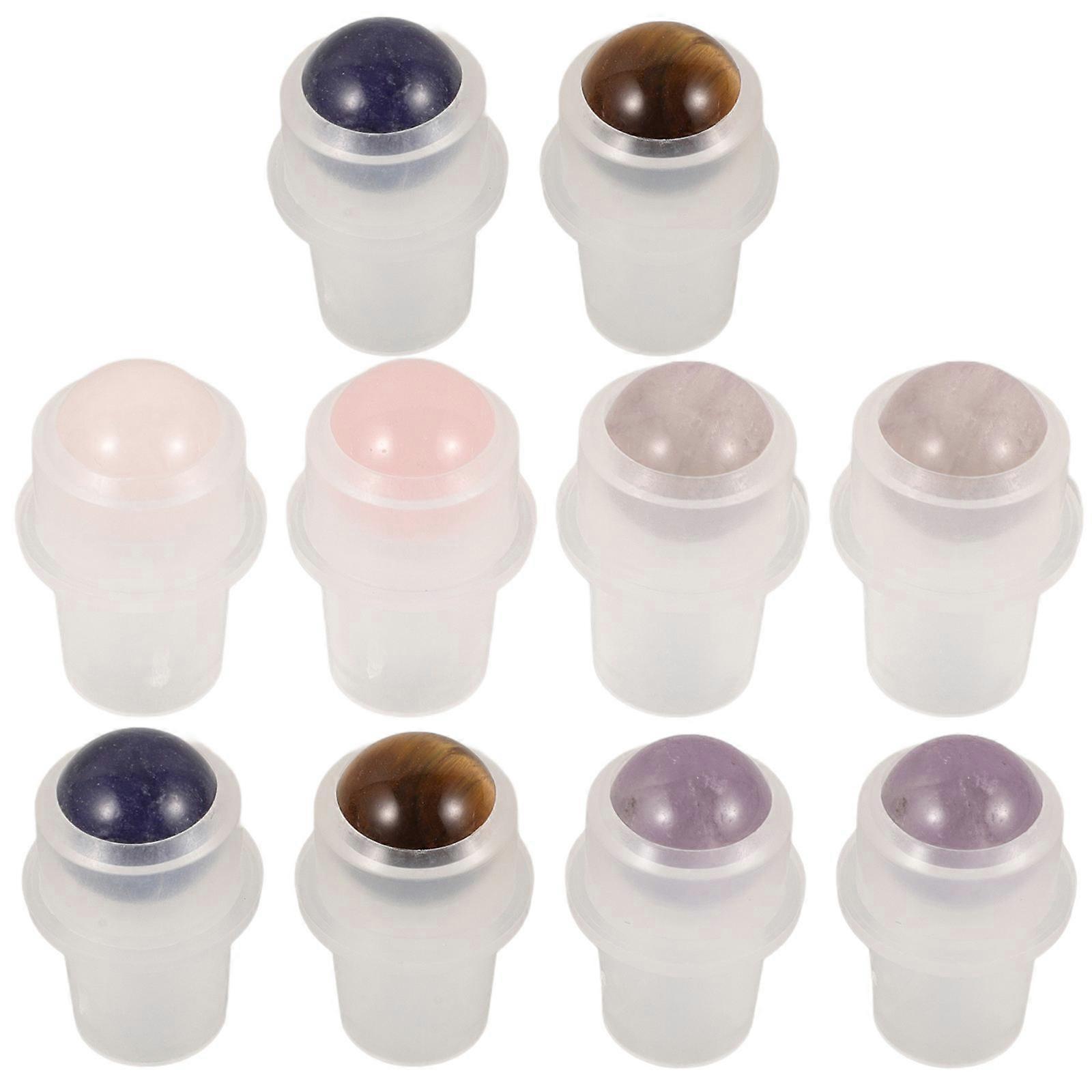 10pcs Colored Roller Balls for Essential Oil, Perfume, and Aromatherapy Bottles – Ideal for Cosmetic Use Including Nail and Eye Applications