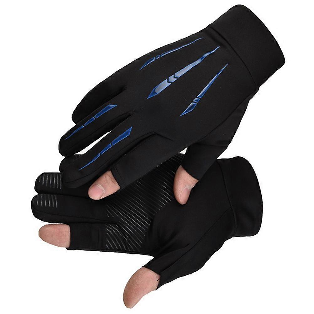 Blue Cloth Fitness Gloves for Daily Use with AntiSlip and Shockproof Design Comfortable and Easy to Clean