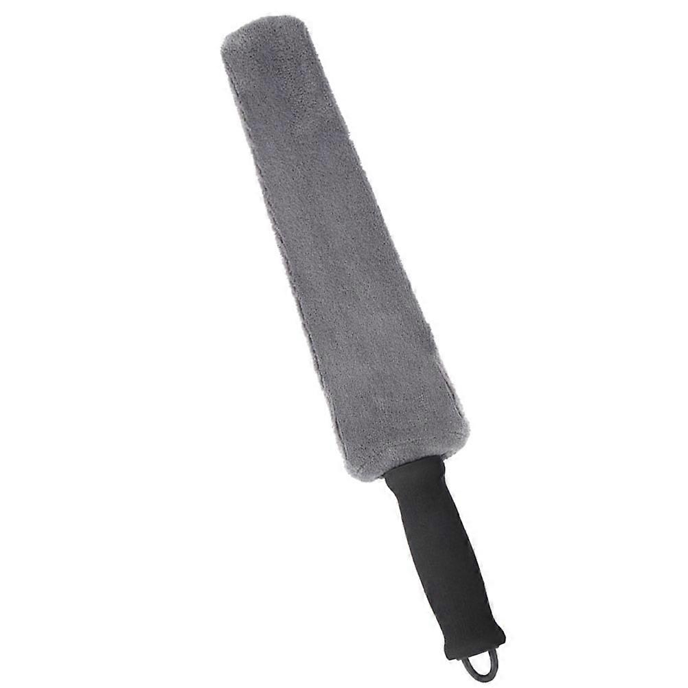 Car Interior Dust Sweeping Soft Brush for Detailed Cleaning Comfortable Grip Lightweight Portable Grey 6.5 Inches