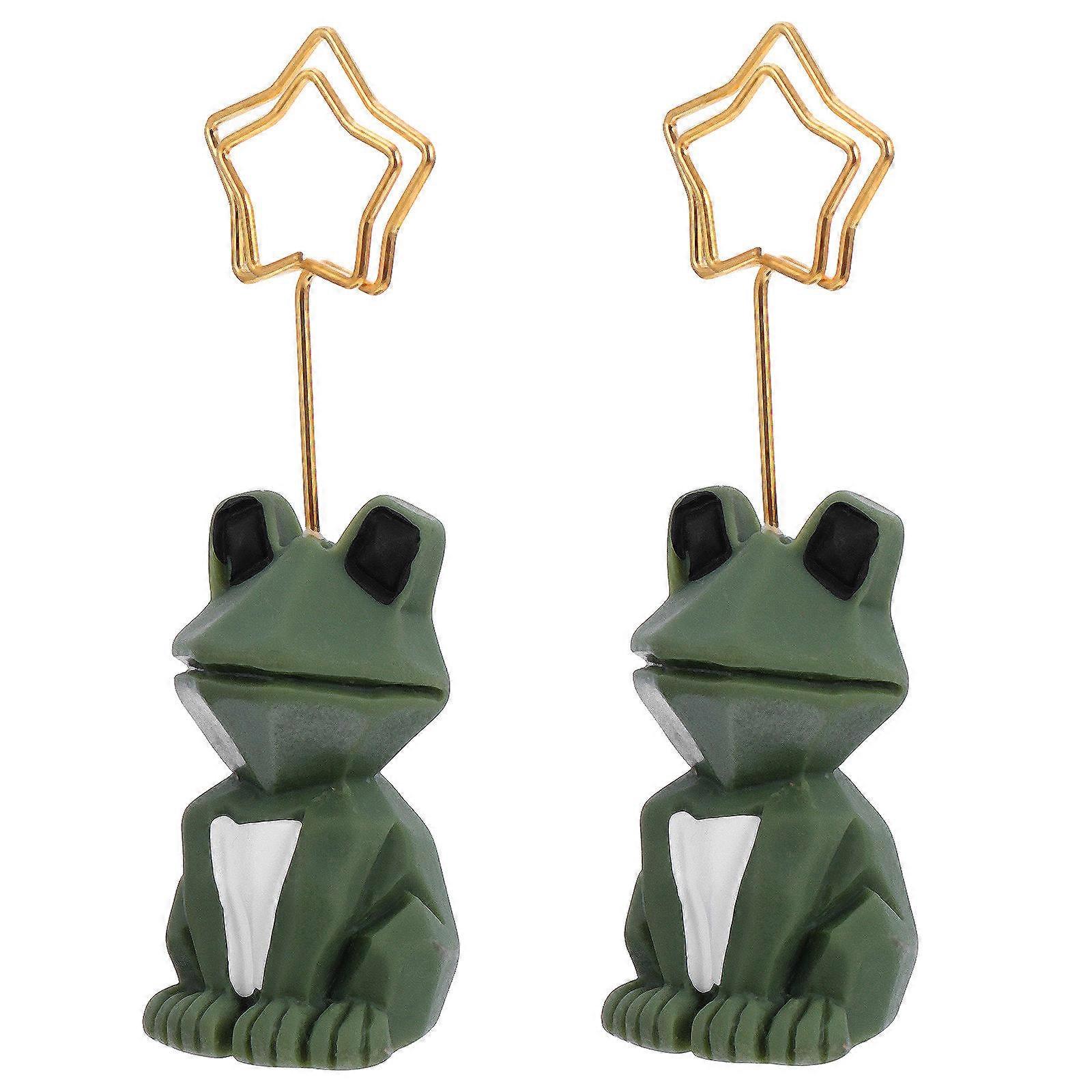 Assorted Color Creative Memo Clips Resin and Metal Cartoon Note Holders Unique Desk Decorations 2 Pcs Set