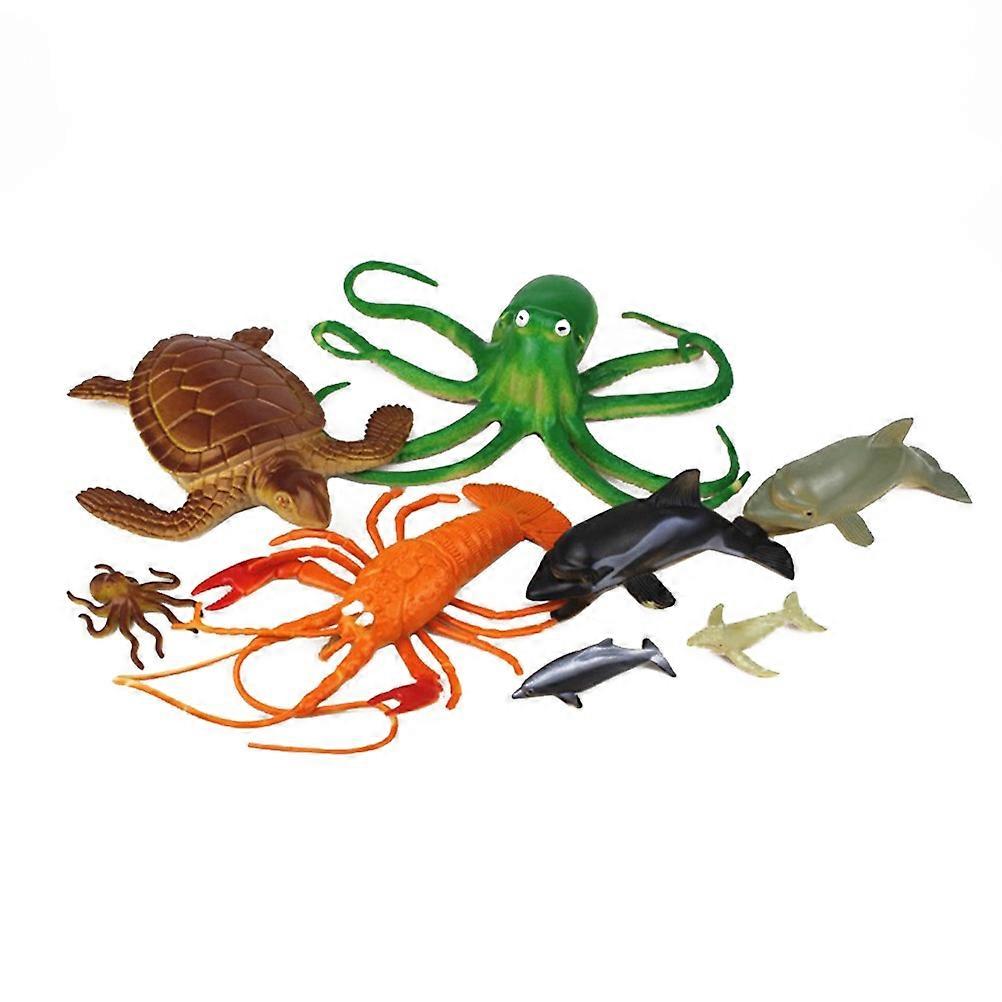 誕生日パーティー用品に最適な子供のための8個の海の動物のおもちゃさまざまなカラーフィギュア教育開発
