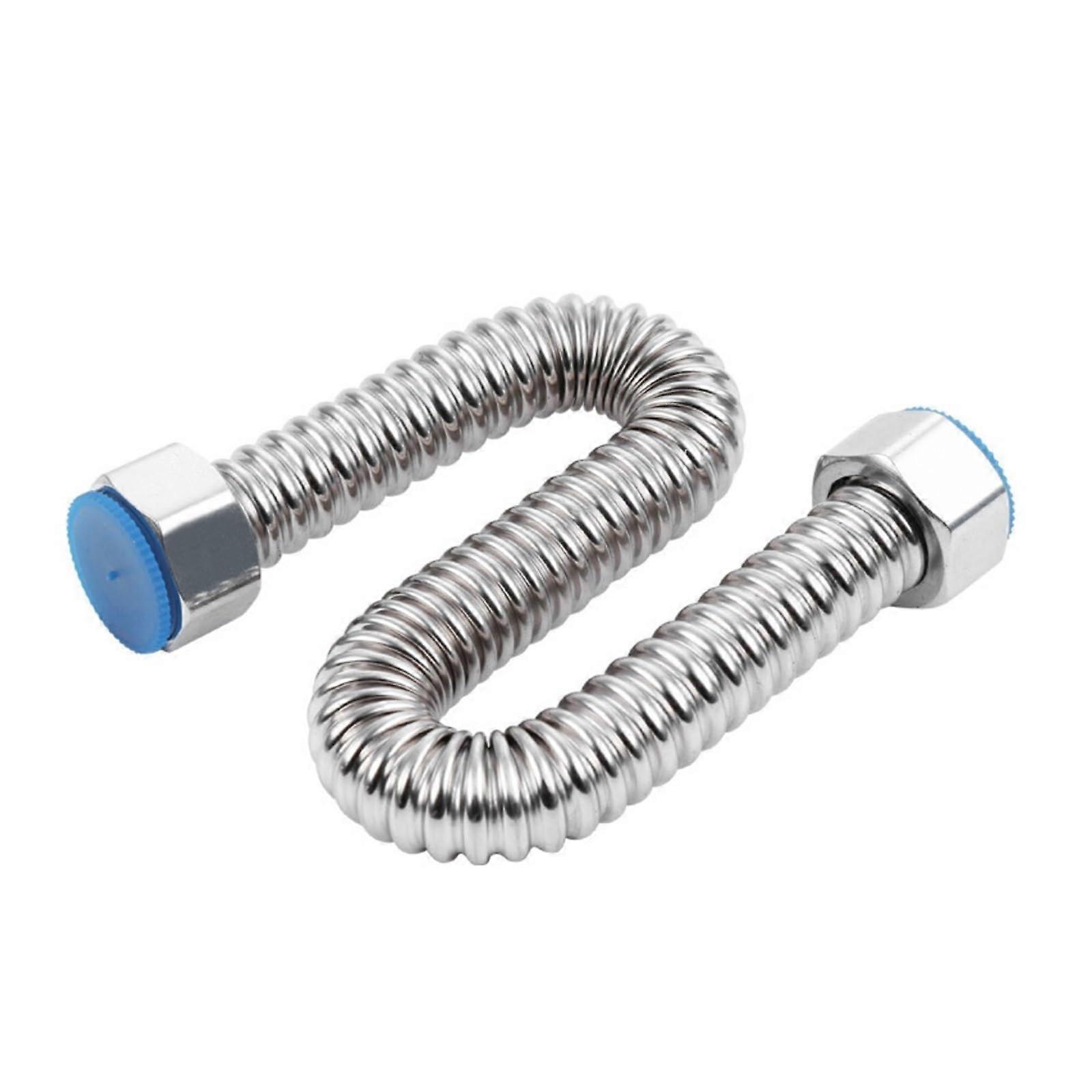 4 Points 304 Stainless Steel Corrugated Pipe, Pressure Resistant, Explosionproof Water Heater Hose, 580cm G1/2 Length 45cm