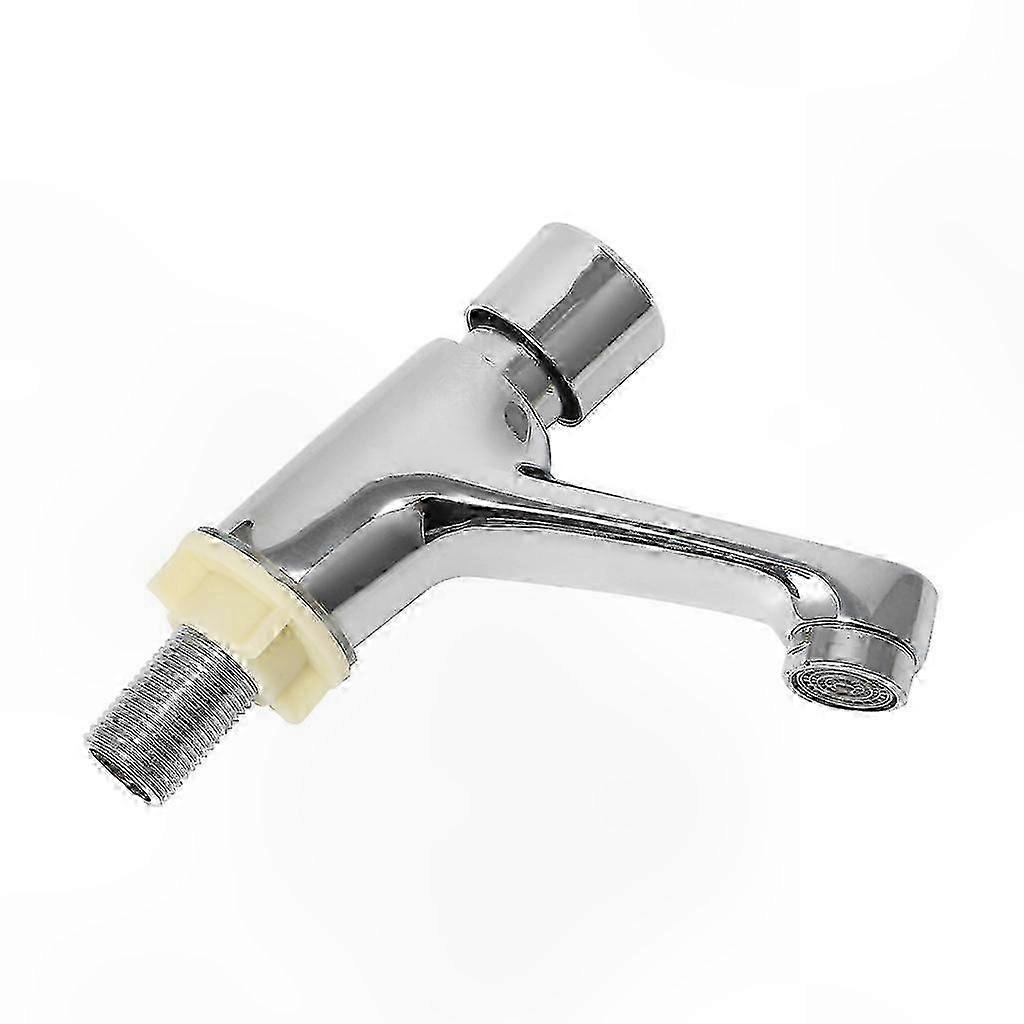 Self-Closing Push Button Faucet for Bathroom Basin Cold Water Saving Tap