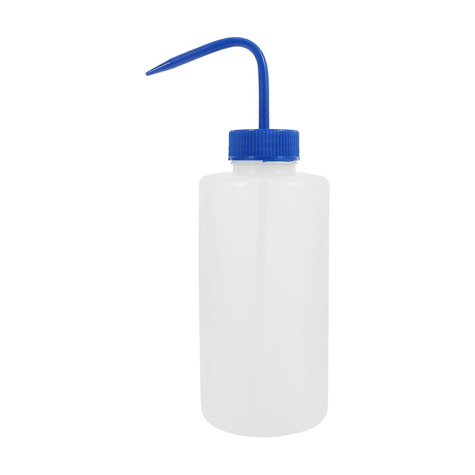 Squeeze Wash Bottle with Narrow Spout & Curved Neck for Precise Eyelash Cleaning, Plant Watering, Tattoo & Lab Use – Transparent Leakproof Liquid