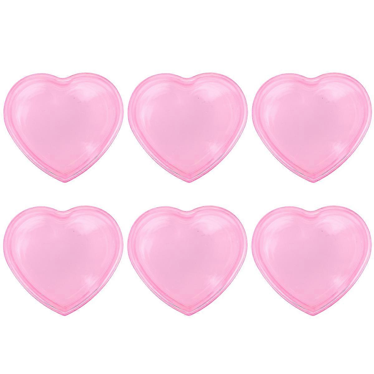 Durable Acrylic Candy Boxes for Party Use Pink Square Design Suitable for Wedding Gifts and Small Jewelry 6pcs