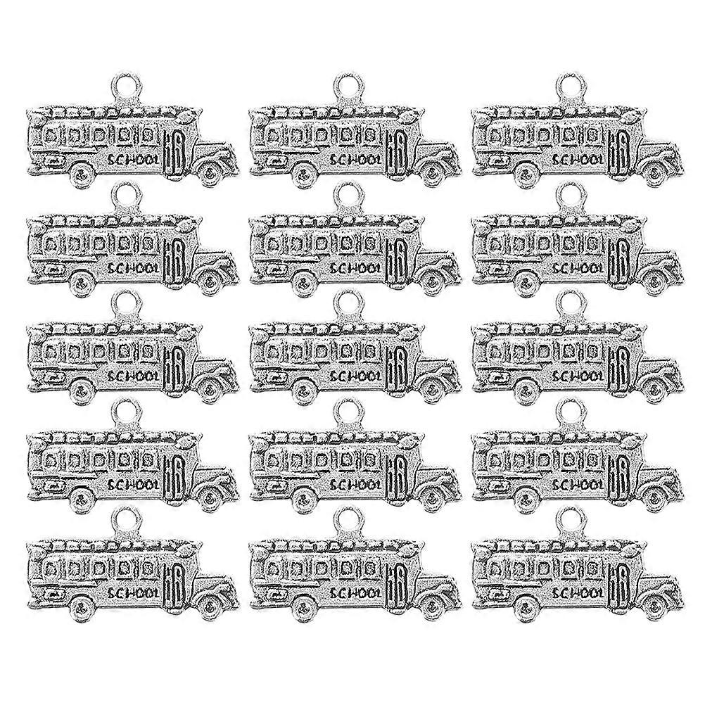 Mini Charms Jewelry Making Bus Pendants For Various Occasions Students Teachers Bus Drivers 20Pack