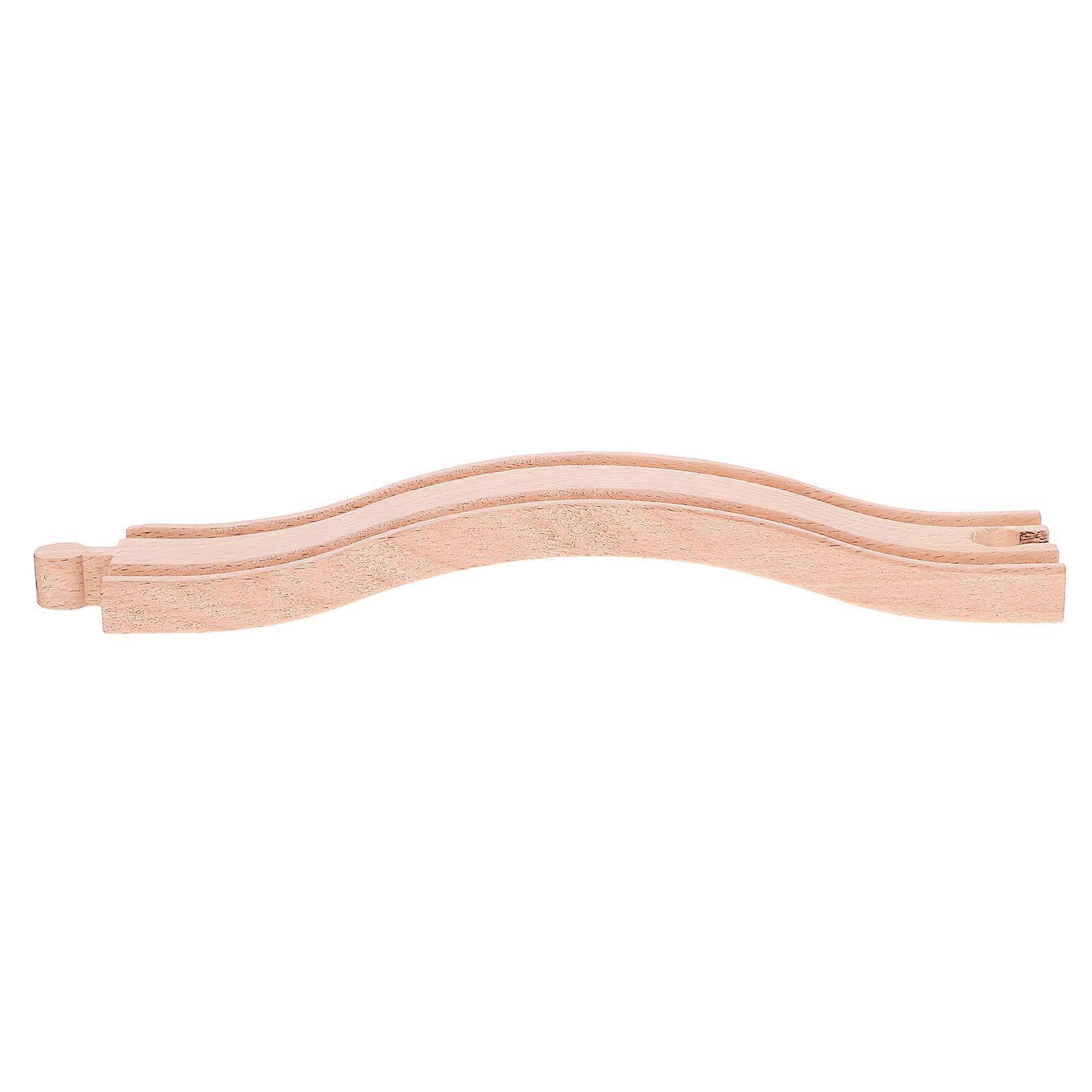DIY Wooden Railway Track For Train Layout Toys 20.00X4.00X2.00CM Beige Imagination Development 1Pack