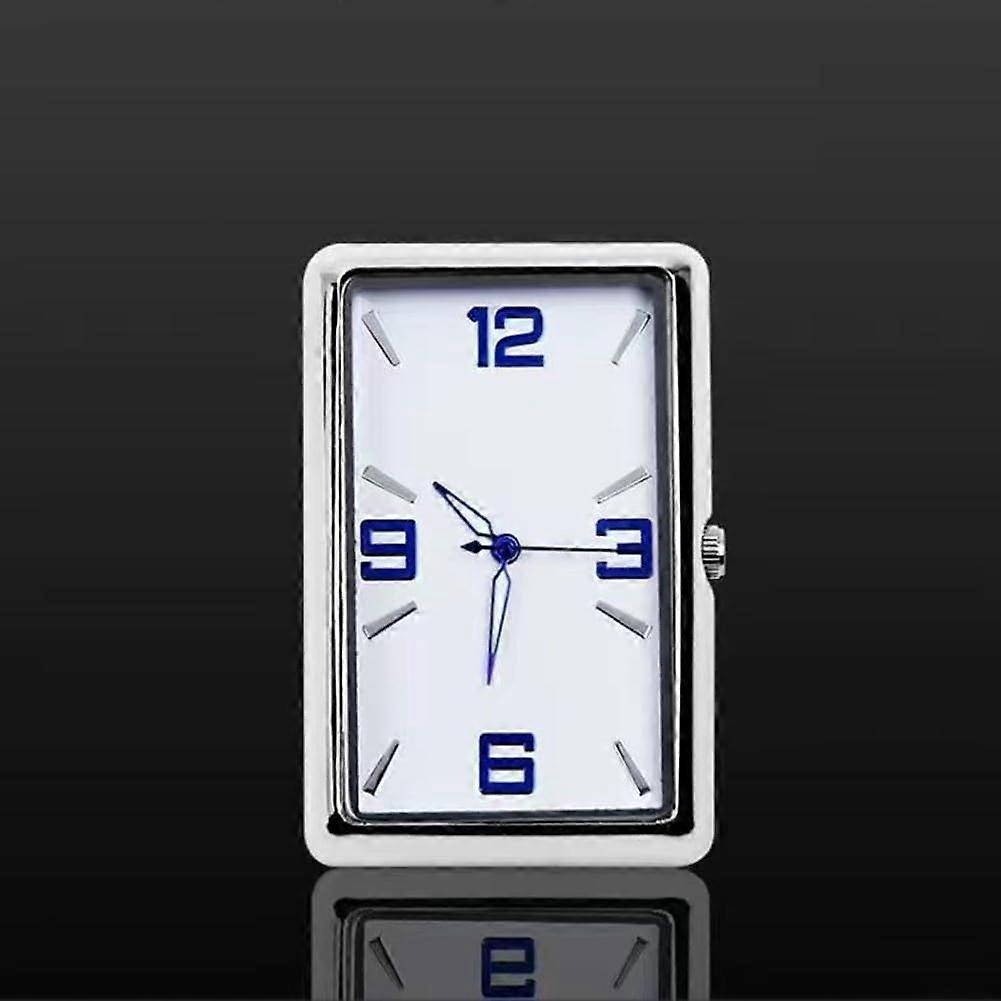 Auto clock with clear display, electronic quartz movement for accuracy, ideal for dashboard, package includes clock, stickers, and tuyere clamp (B).