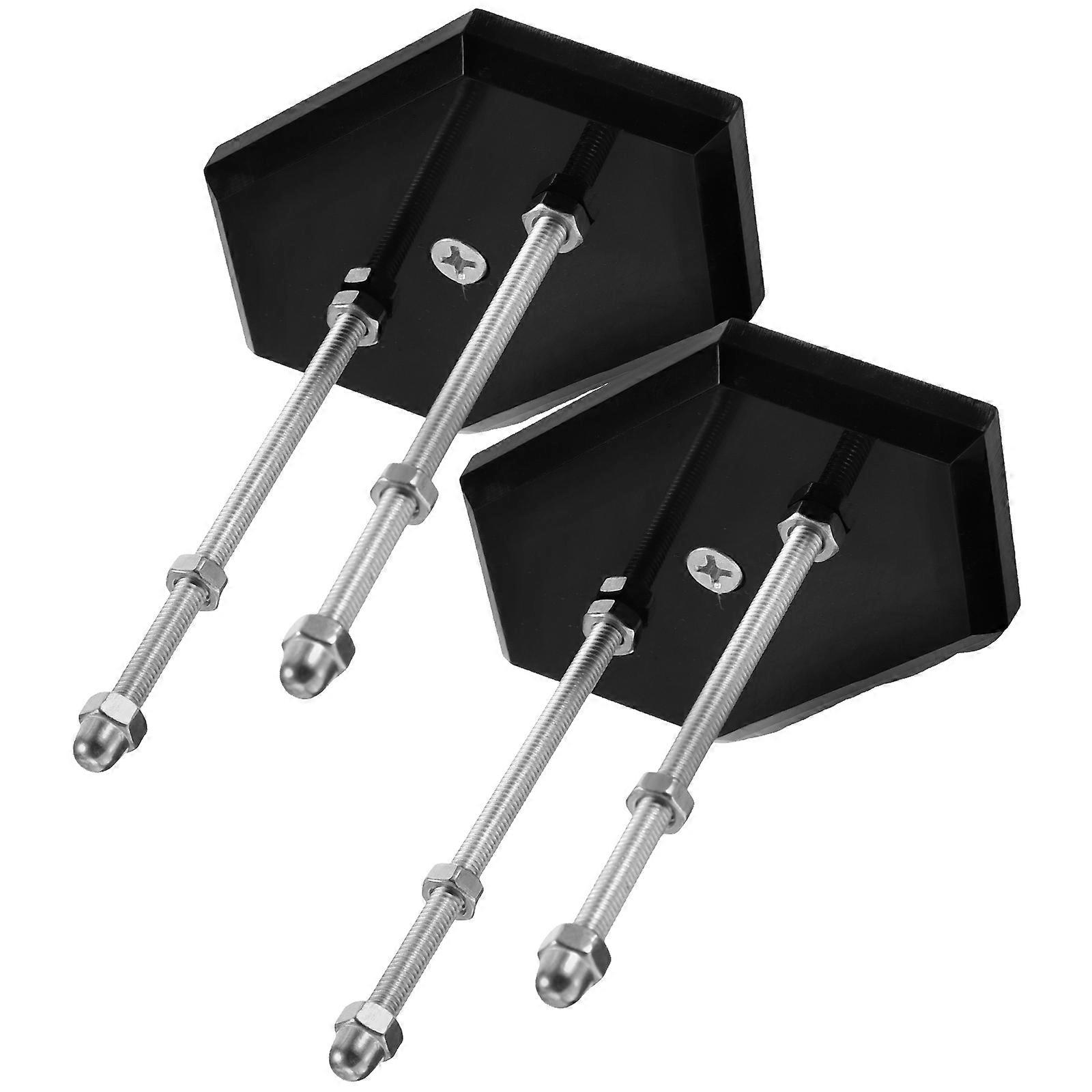 2Pcs Wall Mounted Skateboard Hanger for Home Use Sturdy Acrylic Black Color Storage Rack 7.0 inches