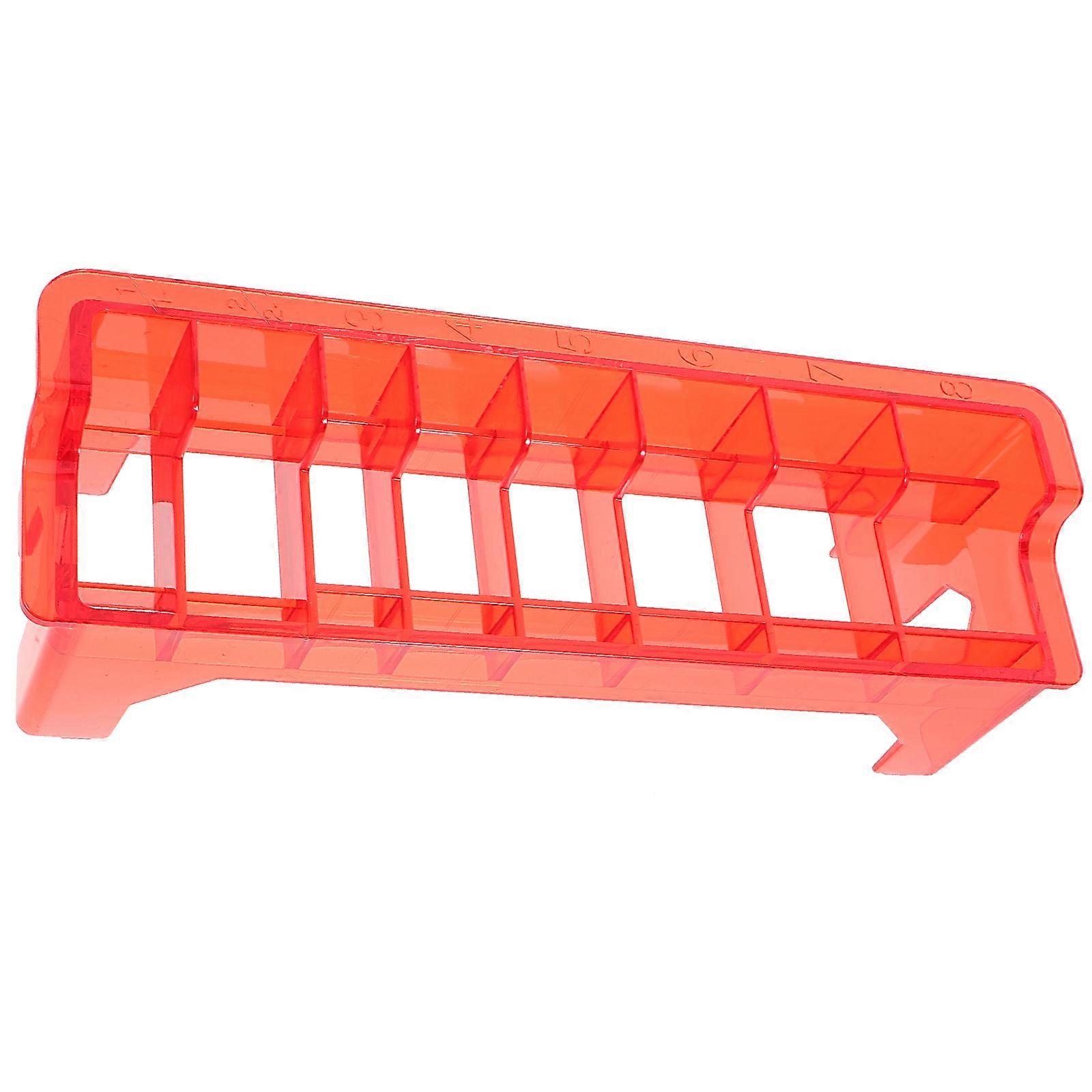 Hair Tool Organizer Clipper Guard Organizer Guide Comb Storage Case Container For Hair Clippers Limiter Combs Red 22.00X7.00X6.50CM Tool Storage 1Pcs