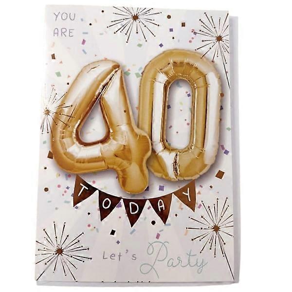 Sensations 40 Today Foil Balloon Size: One Size Gold