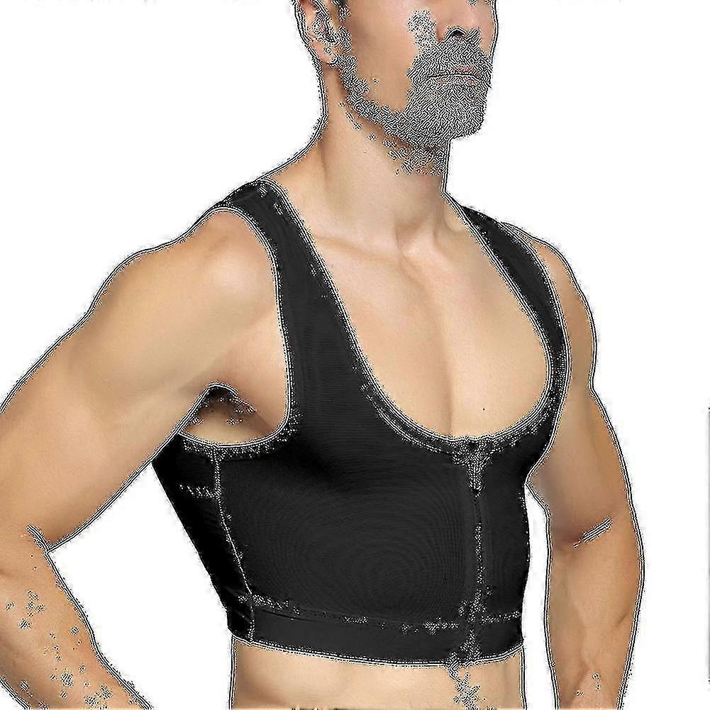 Chest shaper for gynecomastia - men's compression vest & posture support