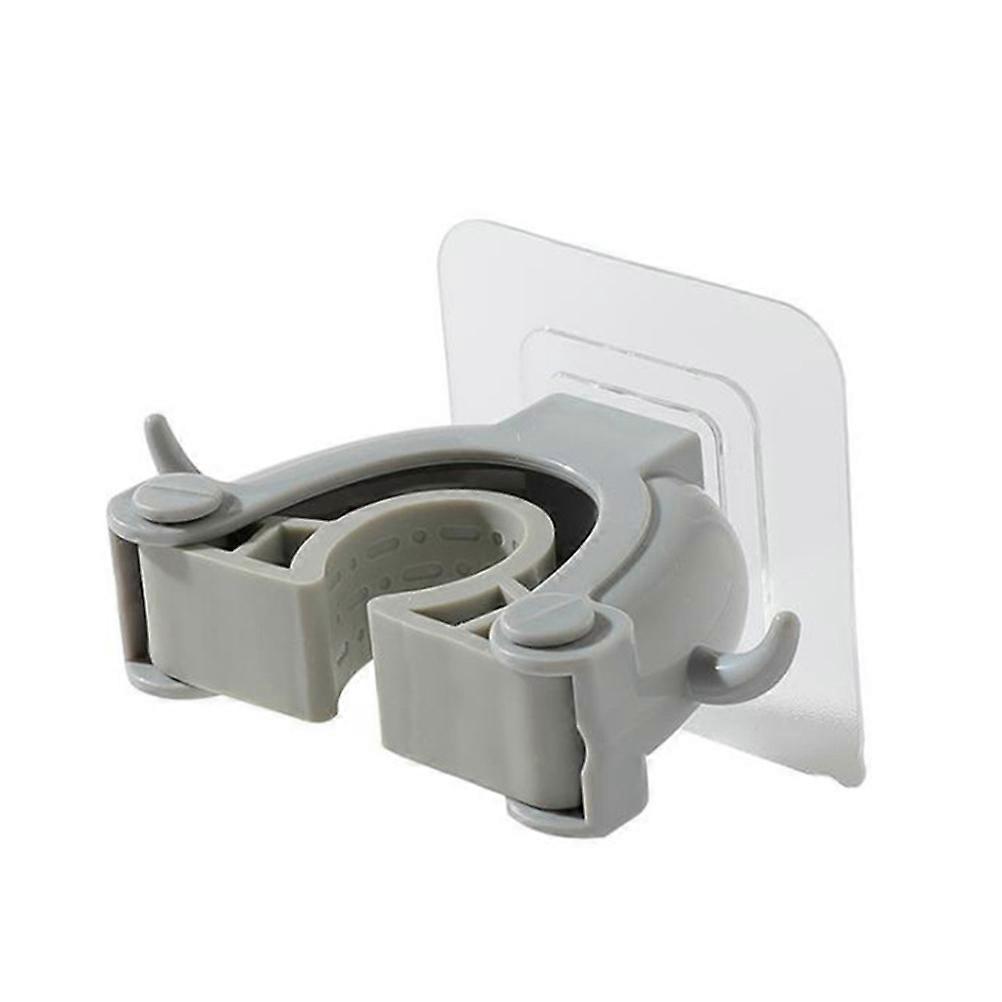 Wall Hanging Mop Hook for Storage Use Made of ABS Grey 2 Pieces 4.7 Inches
