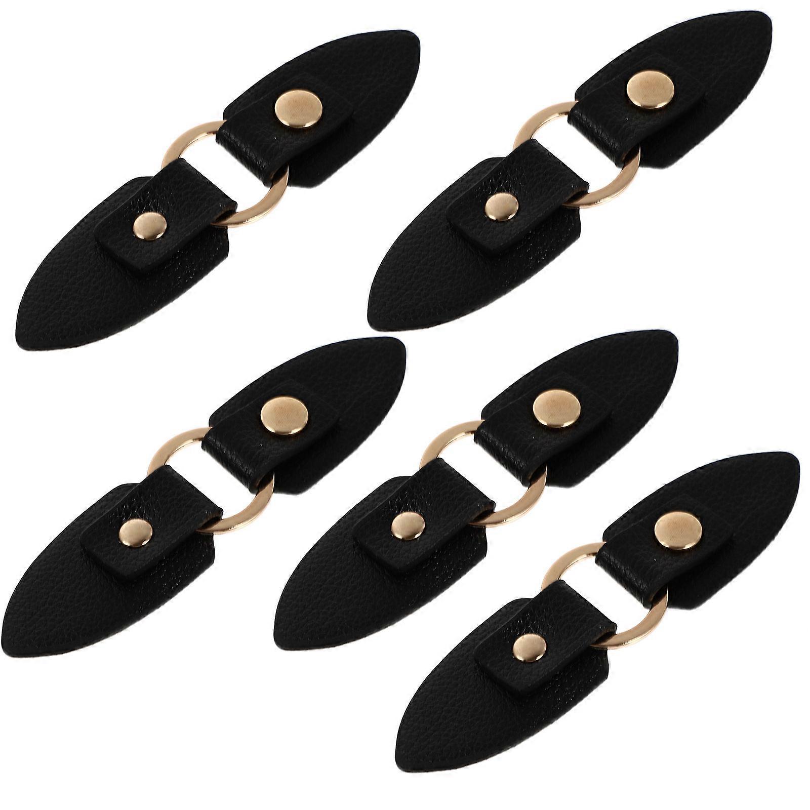 Pu Coat Toggle Buckles 5 Pairs, Stylish Fasteners for Shawls, Cardigans, Ponchos, Coats, Resistant Decorative Buttons for Outerwear and Dresses