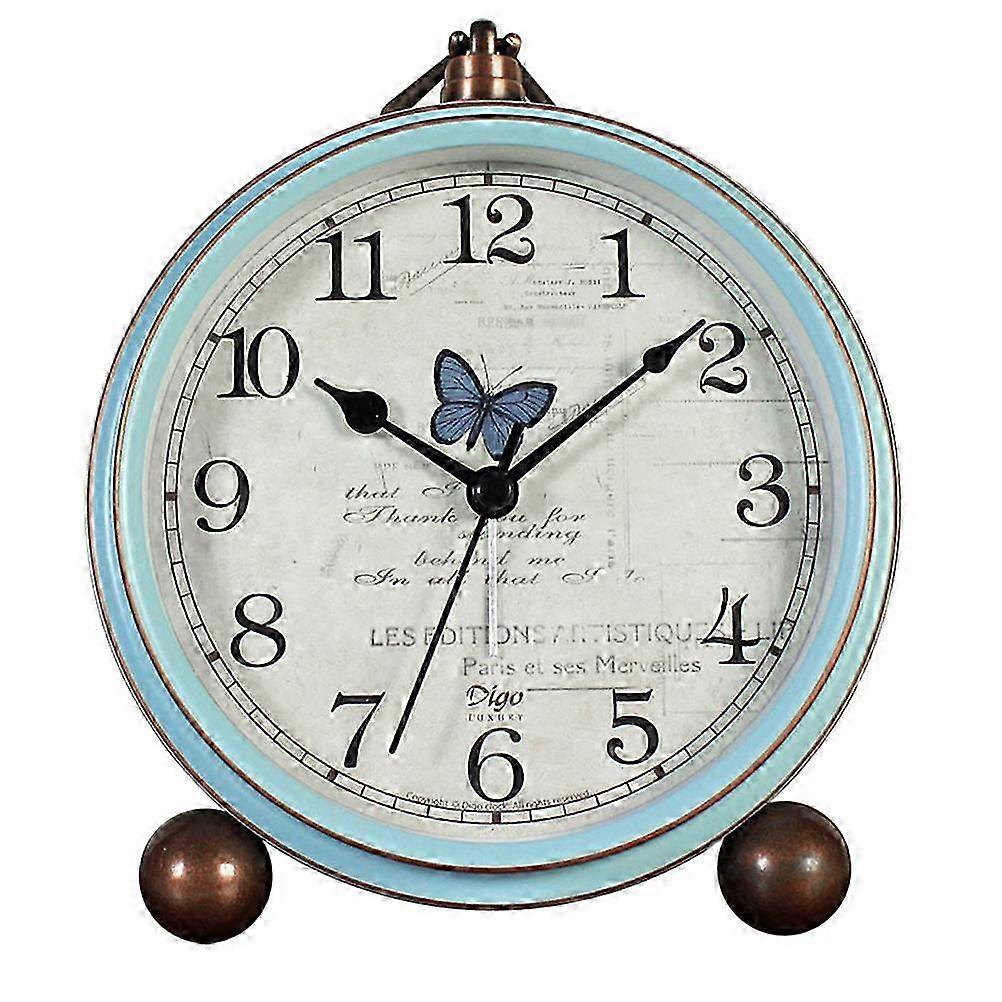 Desktop Clock Bedside Clock Vintage Tabletop Clocks Office Desktop Alarm Clock Silent Desk Clock 0619