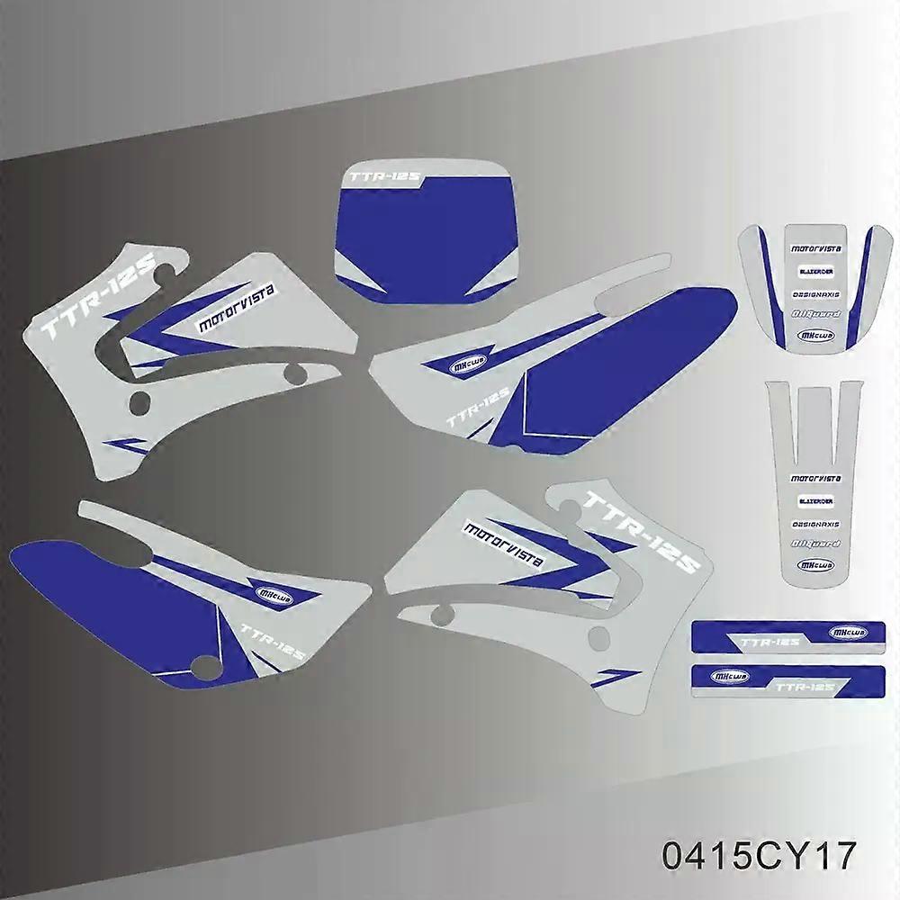 For YAMAHA TTR 125 TTR125 2000 2001 2002 2003 2004 2005 2006 2007 Graphics Decals Stickers Motorcycle Background Custom
