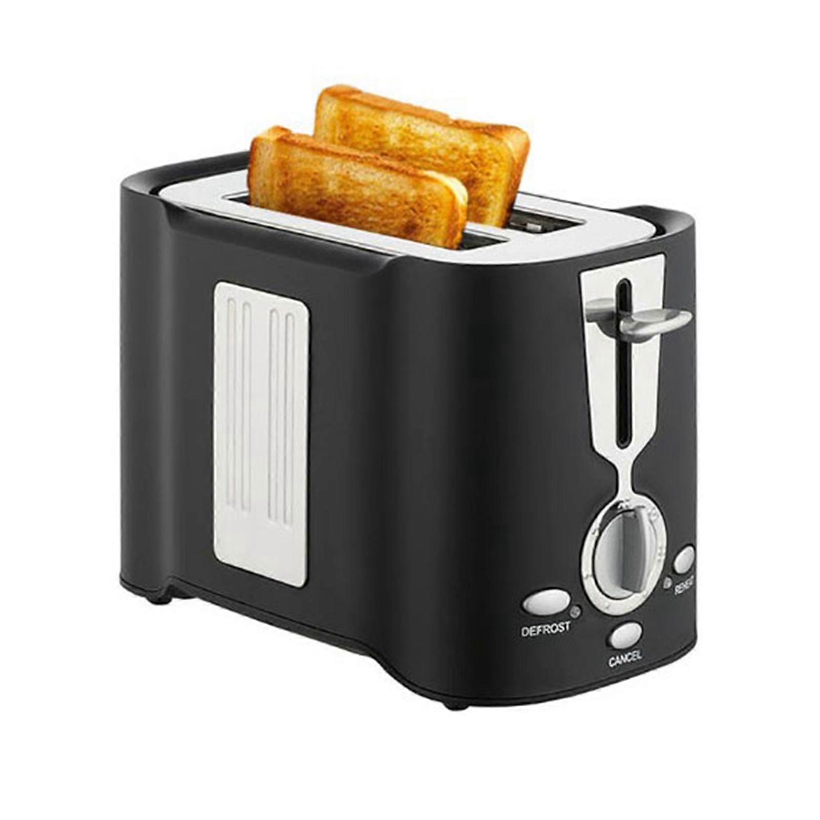 Compact 2-Slice Toaster with Removable Crumb Tray, Durable Alloy Design, 800W for European Homes