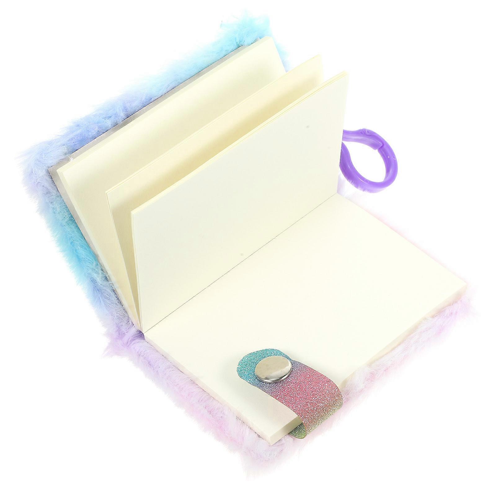 Portable Hanging diary with Creative Design for Daily Use Purple Plush Cover 8.5 by 11 inches
