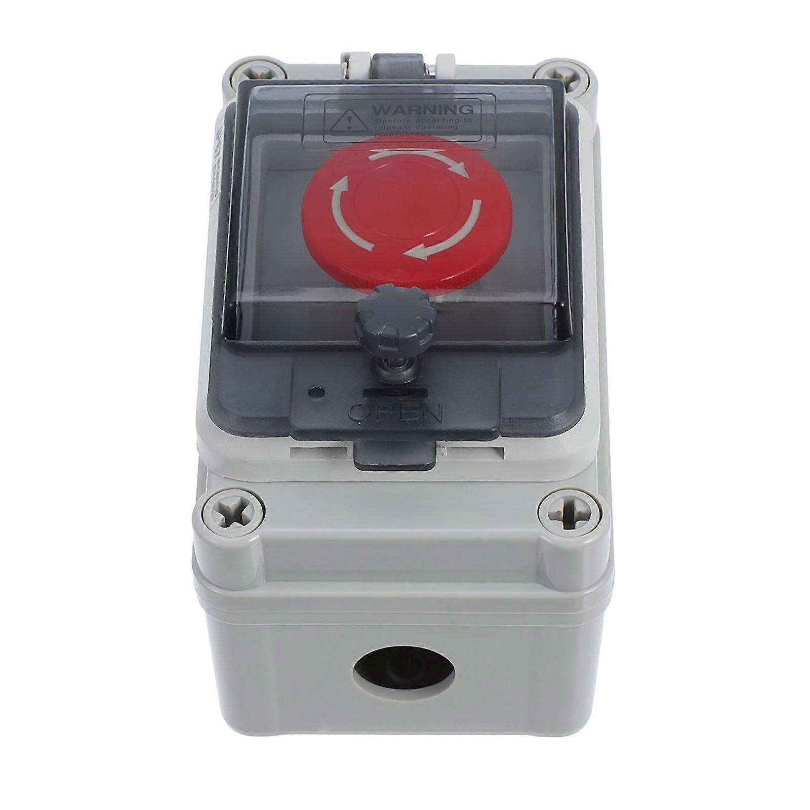 Waterproof Outdoor Electrical Box for Emergency Stop Button Light Grey Plastic Multifunctional Control Box 7.8x5.9 Inches