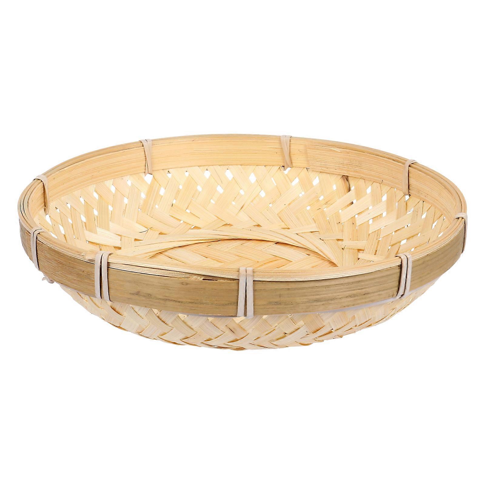 Hand Woven Storage Basket for Snacks Fruits and Picnic Assorted Color Lightweight and Easy to Clean