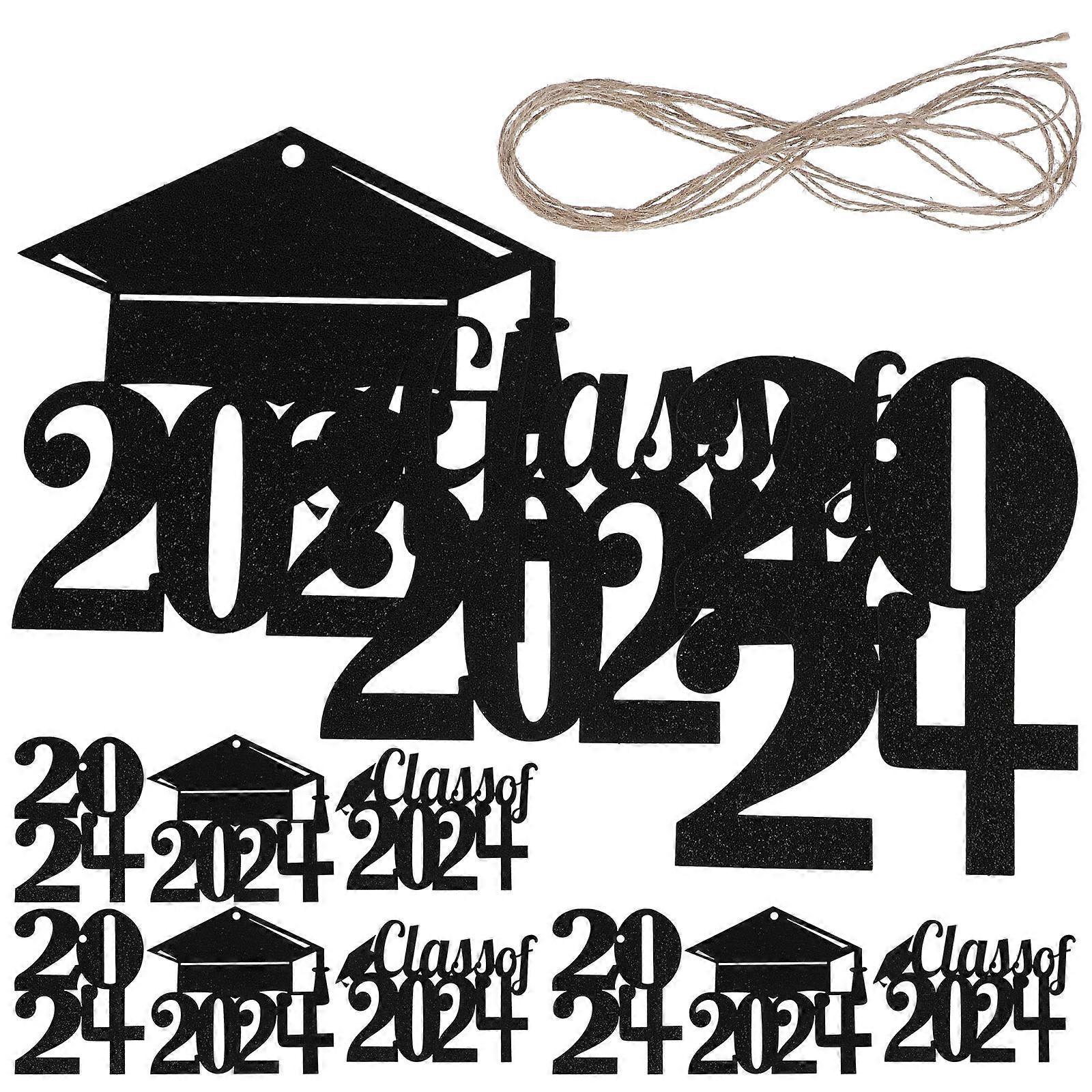 1 Set of Hanging Paper Sign for Graduation and Grad Photo Display