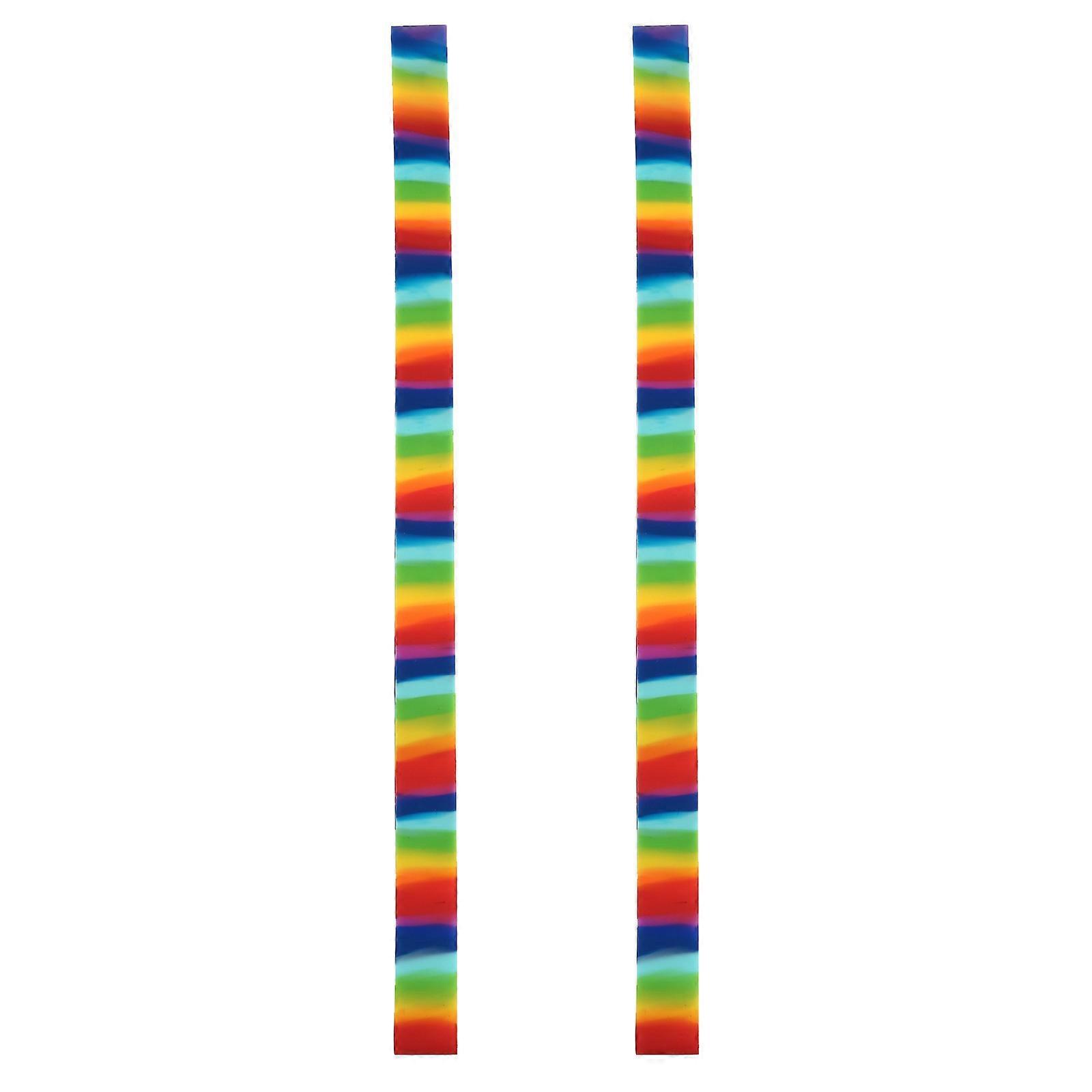 Rainbow Silicone Towel Bands Set of 2 Elastic Clips for Beach Chairs Pool Cruise Outdoor Summer Party Accessories Windproof Wear Resistant Holders