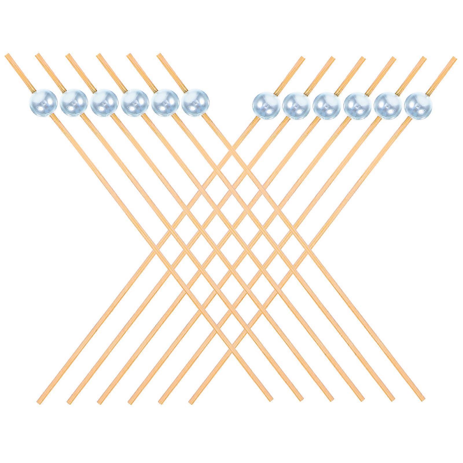 12pcs Cocktail Pick Skewers Long Toothpicks for Drink Decoration