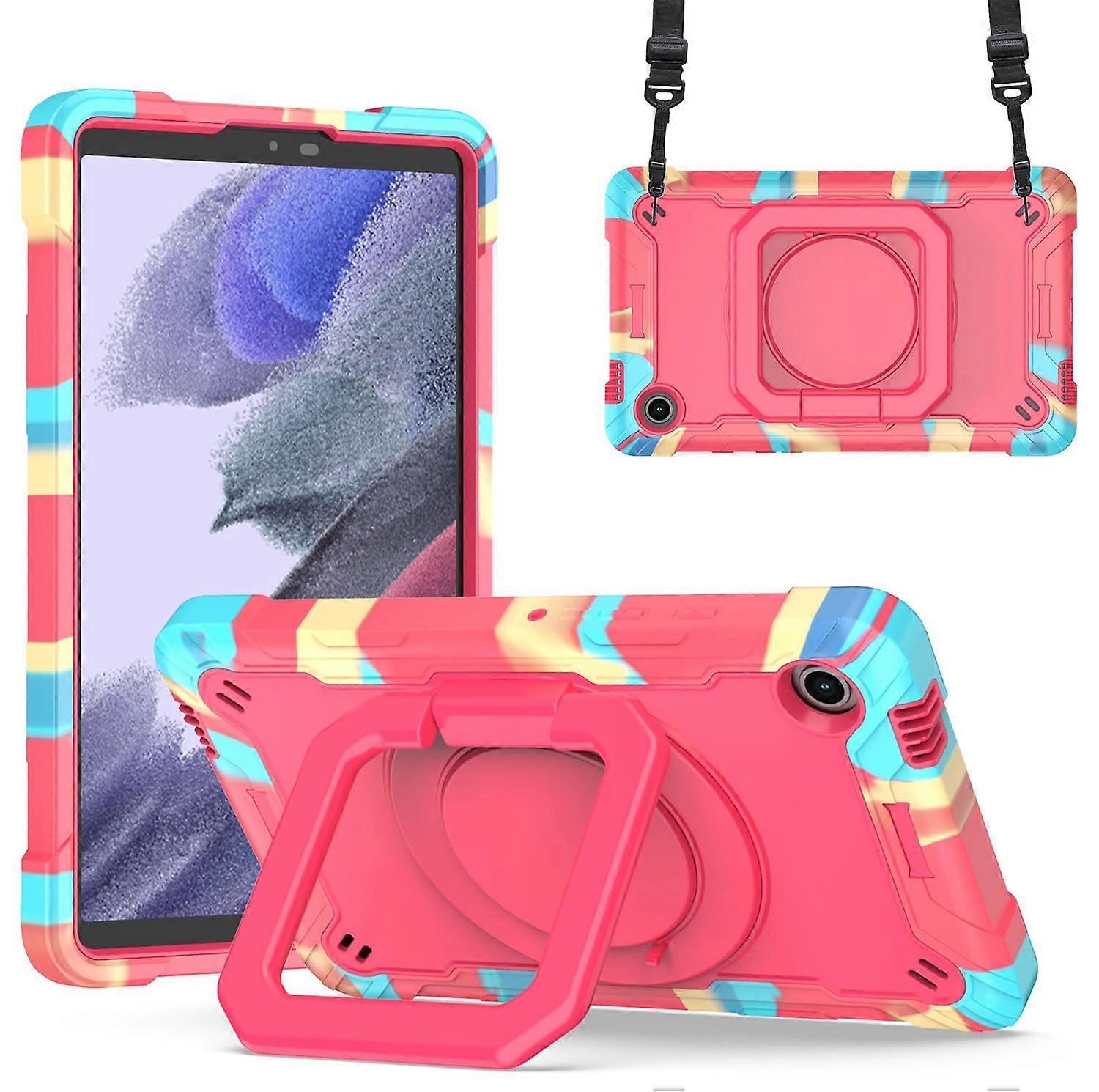 Case for Samsung Galaxy Tab A9+ 11-Inch SM-X210/X215/X216 2023 Rugged Shockproof With Ring Stand And Stylus Candy Pink