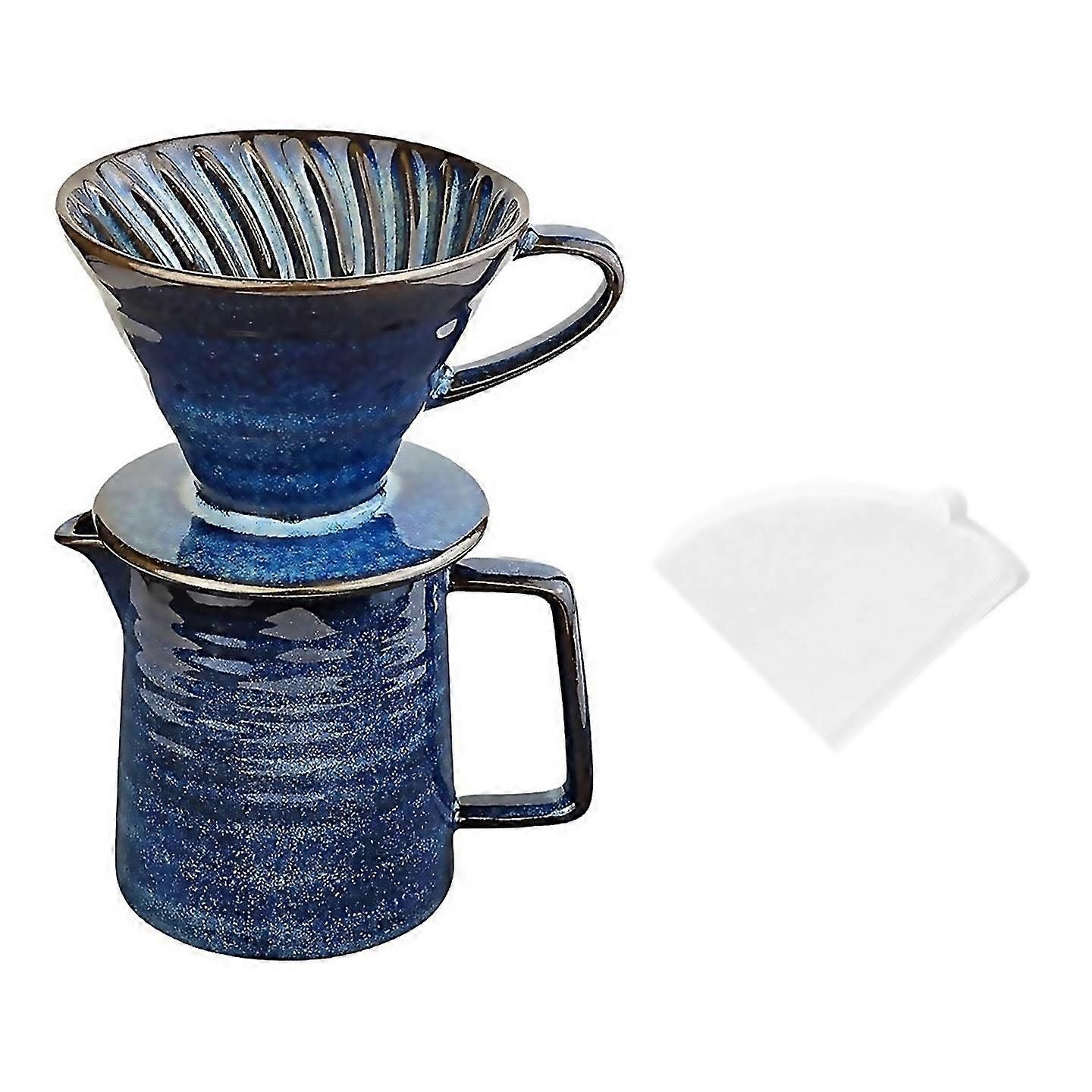 For pour over coffee makerceramic coffee maker with 40 pcs paper filter