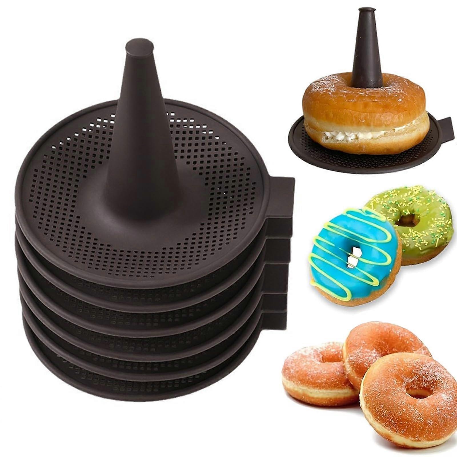 Silicone Donut Mould Set 6-Piece | Stackable Non-Stick Baking Tray for Cake, Bagel, and Doughnut | Reusable Oven Safe Moulds