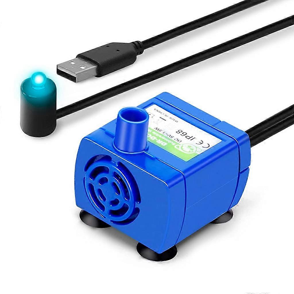 Quiet Automatic Pet Water Fountain Pump for Cats and Dogs with Light