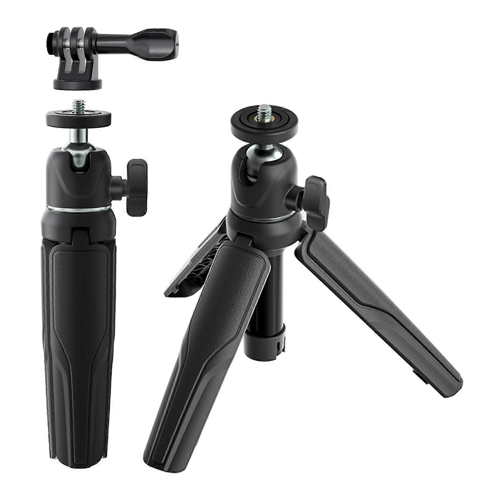 TKdaddy AMAGISN Mini Tripod Adjustable Extendable Selfie Stick for Video Recording Black