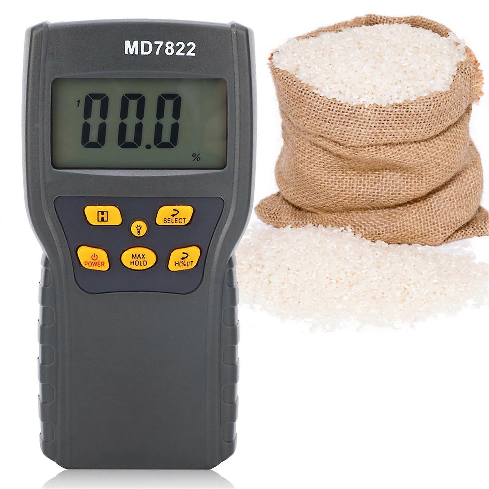 Portable Grain Moisture Meter Digital Display Precise Humidity Tester for Rice Soybean
