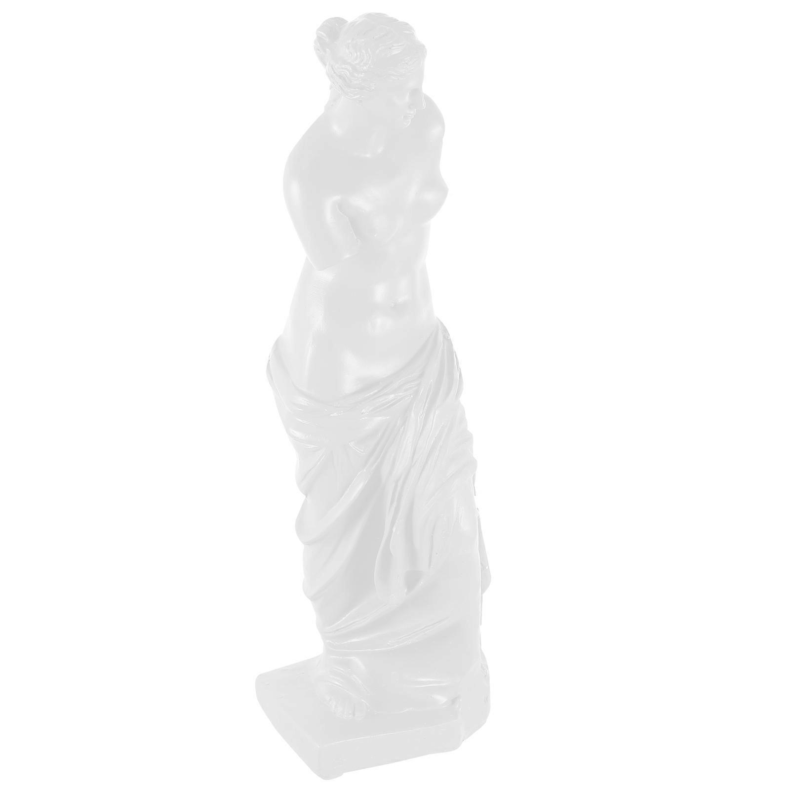 Resin Sculpture Desktop Decoration White Resin Decorative Artistic Atmosphere 1Set