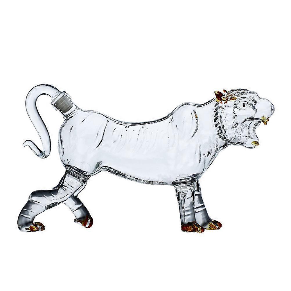 Tiger Shaped Transparent Glass for Storage – Unique Liquid Container with Smooth Surface, Creative Beverage Dispenser for Indoor and Outdoor Use