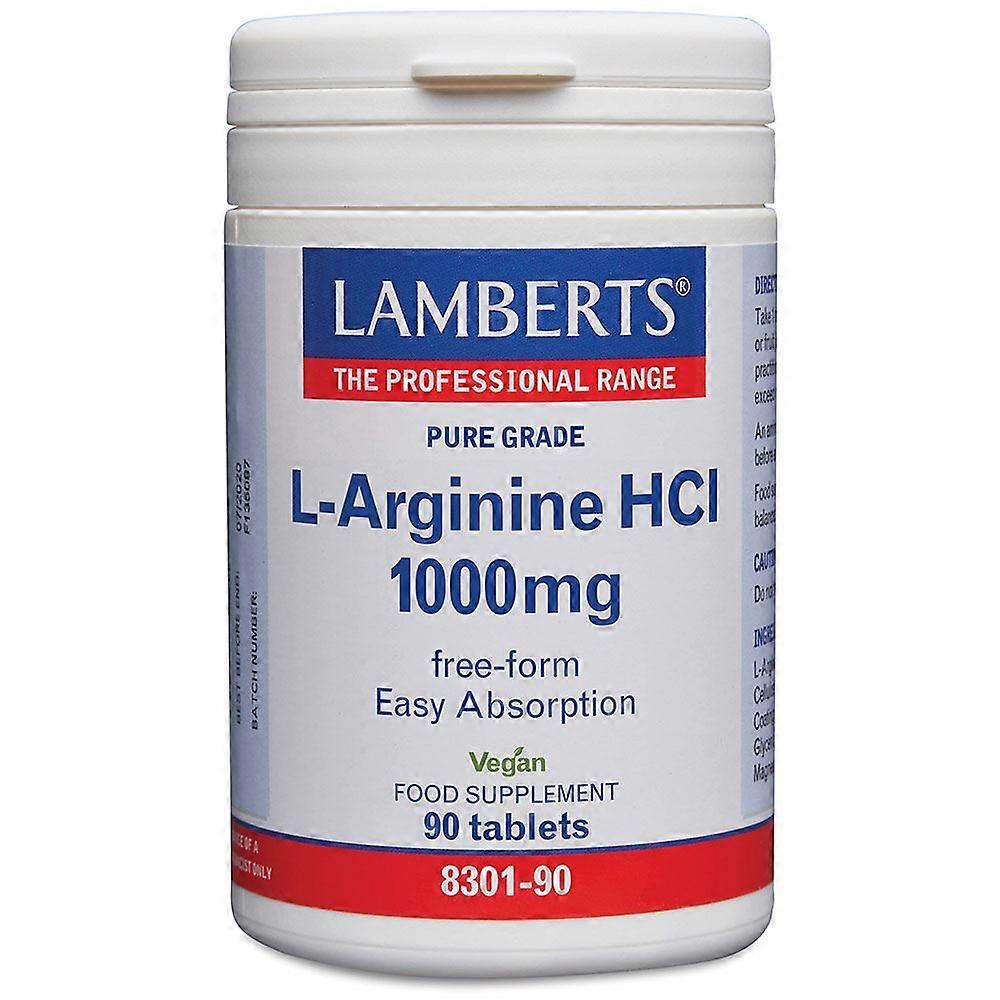 Lamberts L-Arginine HCl 1000mg 90 tablets - 3 Pack