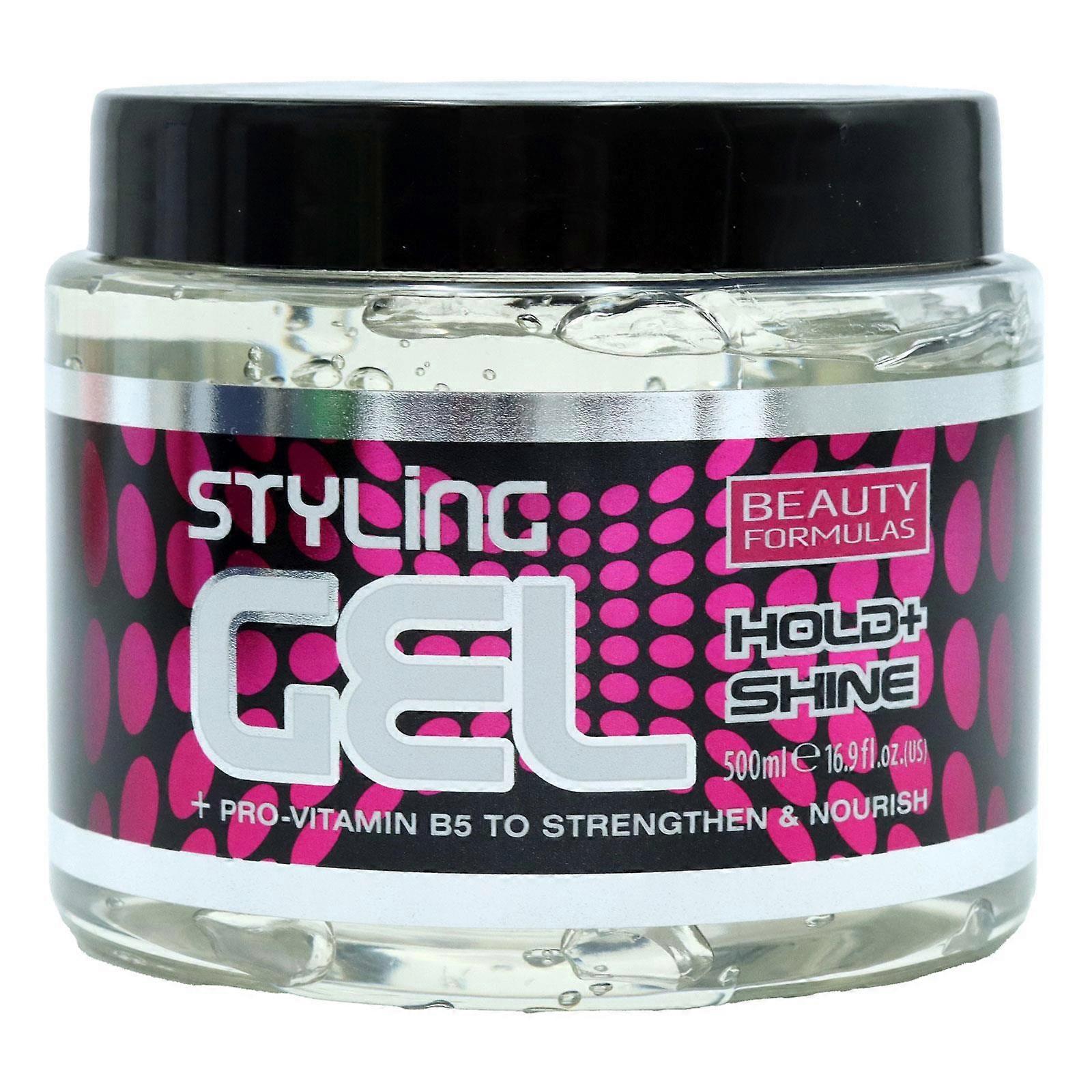 Beauty Formulas Styling Gel Hold & Shine 500ml, Alcohol Free, Long Lasting